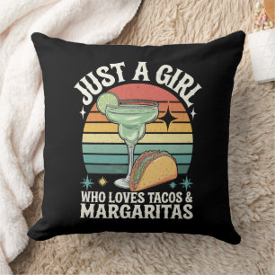 Coussin Juste Une Fille Qui Aime Les Tacos Et Margarita Me