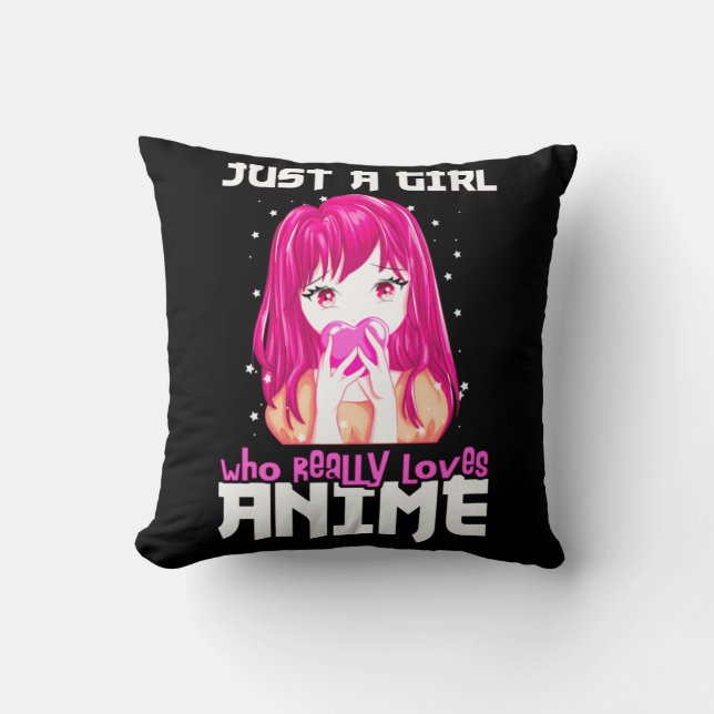 Coussin Juste Une Fille Qui Aime Vraiment Anime (Recto)