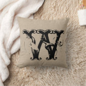 Coussin Jut initial chic rustique de toile de jute de (Couverture)