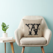 Coussin Jut initial chic rustique de toile de jute de (Chaise)