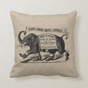 Coussin Jute victorien de toile de toile de jute d'annonce