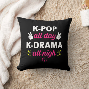 Coussin K-Pop Toute La Journée K-Drama Toute La Nuit, Amou