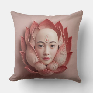 Coussin Kala Lotus Voile Motif Batik 3D
