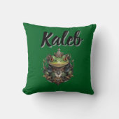 Coussin Kaleb Nom Avec Grenouille Steampunk, (Recto)