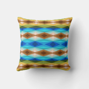 Coussin Kaléidoscope Abstrait Art de Plage Tropicale