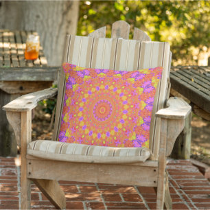 Coussin Kaleidoscope Abstrait psychédélique coloré