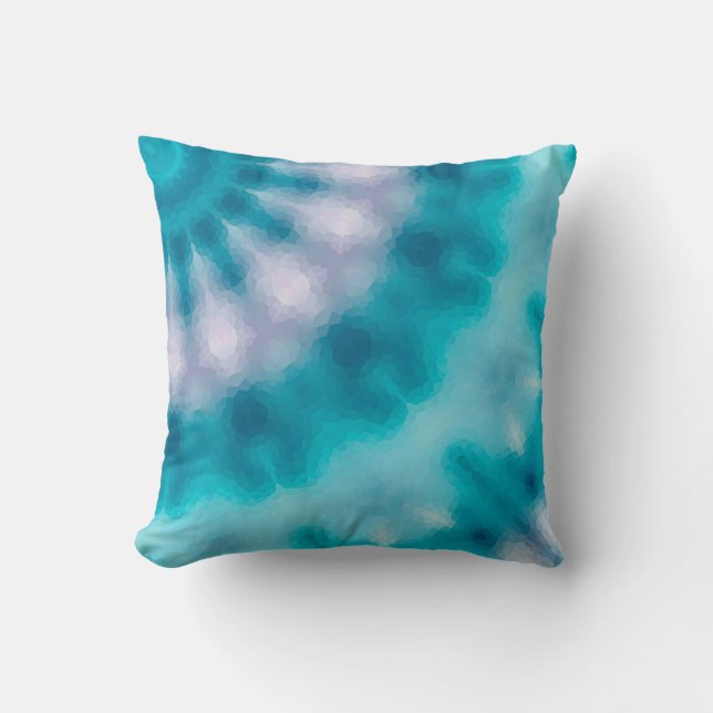 Coussin Kaléidoscope bleu ciel (Recto)