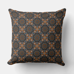 Coussin Kaleidoscope Brown Star motif petit diag