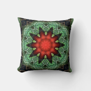 Coussin kaléidoscope citrouille et gourdes