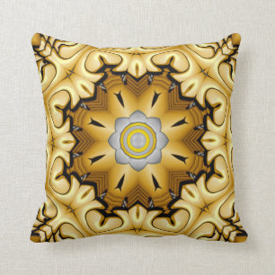 Coussin Kaléidoscope de cru d'argent d'or de métal