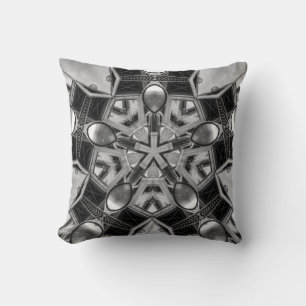 Coussin Kaleidoscope gris foncé