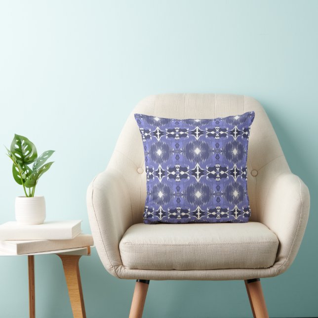 Coussin Kaleidoscope Indigo de Minuit (Chaise)