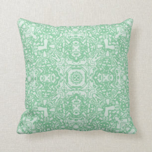 Coussin Kaleidoscope Maze vert de printemps