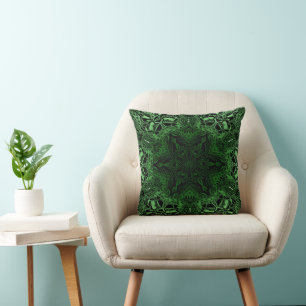 Coussin Kaléidoscope vert