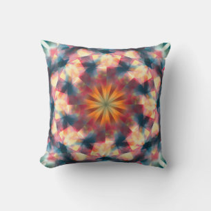 Coussin Kaleidoscopique Prismatique Mandala
