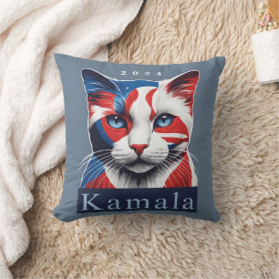 Coussin Kamala Cat 2024 Démocrate des élections américaine