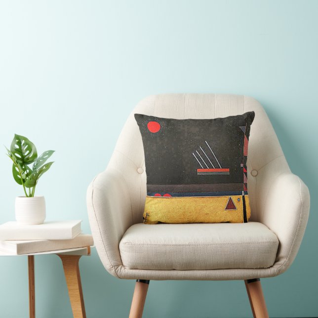 Coussin Kandinsky - Brunâtre, art abstrait, (Chaise)