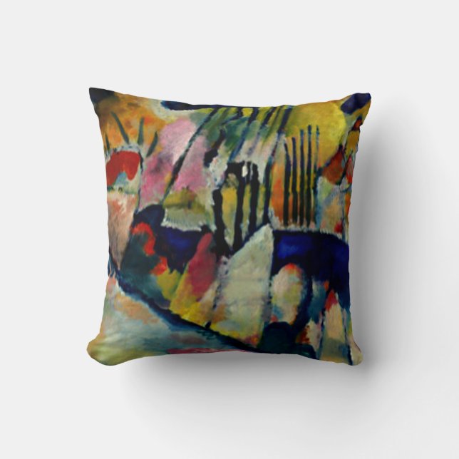 Coussin Kandinsky - Paysage avec pluie (Recto)