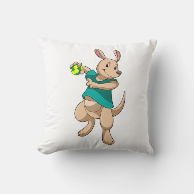 Coussin Kangaroo comme joueur de handball avec Handball (Recto)