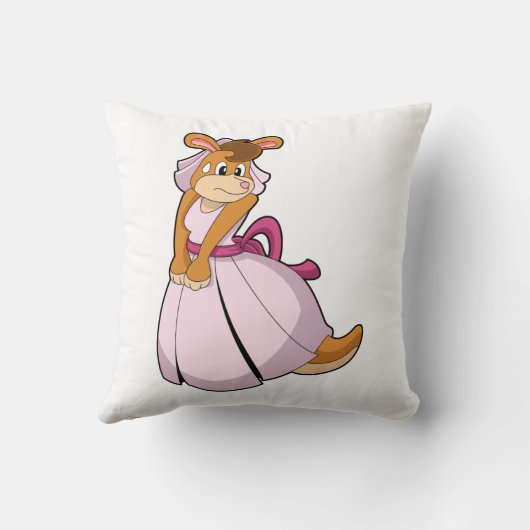Coussin Kangaroo comme mariée avec robe Mariage (Verso)