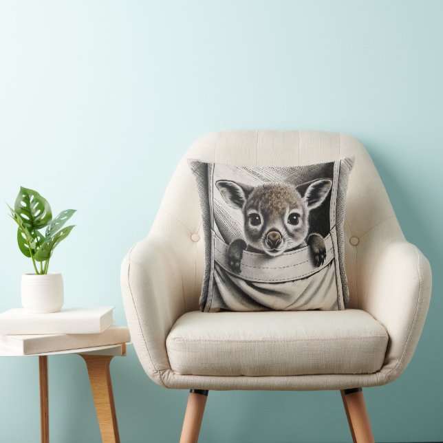 Coussin Kangaroo, Joey Design pour bébé mignon (Chaise)