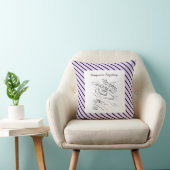 Coussin Kangooroos moderne naissance bébé garçon noir (Chaise)