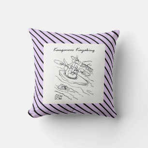 Coussin Kangooroos moderne naissance bébé garçon noir