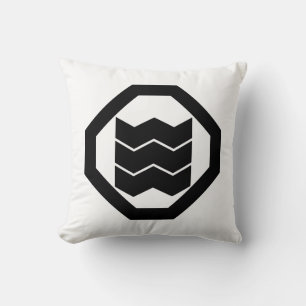 Coussin Kanji en forme de retrait pour trois sur plateau