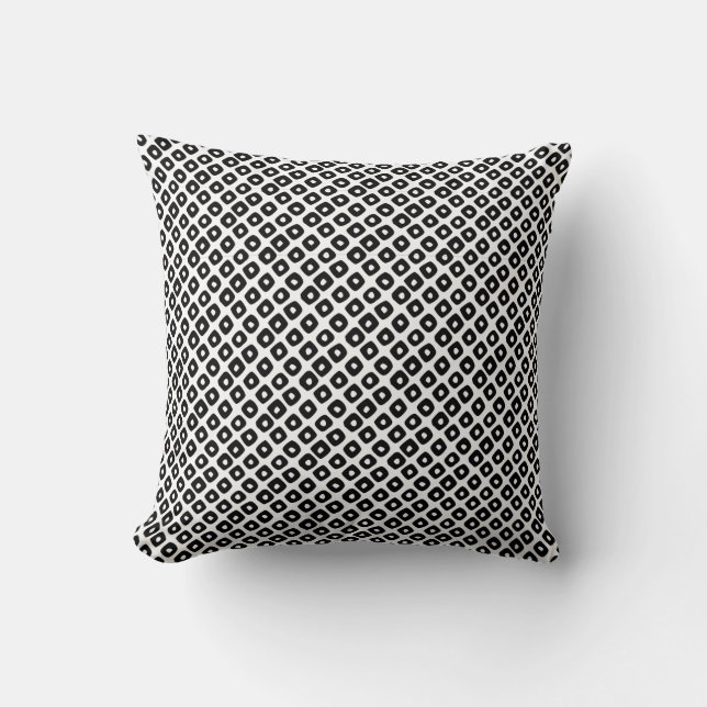 Coussin Kanoko [black] - Japanese Traditional Pattern (Recto)