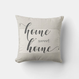 Coussin Kansas - Home Sweet Home burlap look