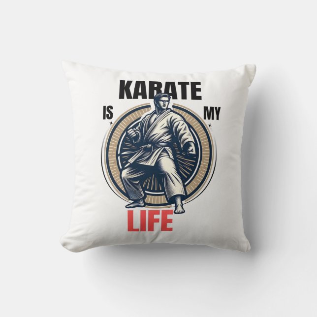 Coussin Karate is My Life - Karate Design (Recto)