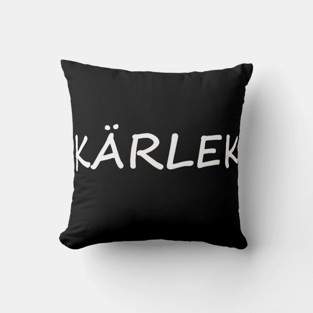 Coussin Kärlek, amour suédois (Recto)