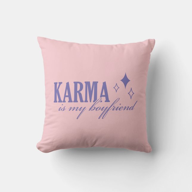 Coussin Karma est mon petit ami (Recto)