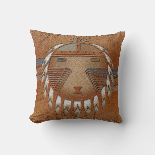 Coussin Katsina (Kachina) Sunface (Recto)