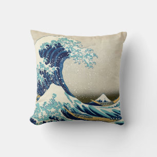 Coussin Katsushika Hokusai - La Grande vague au large de K