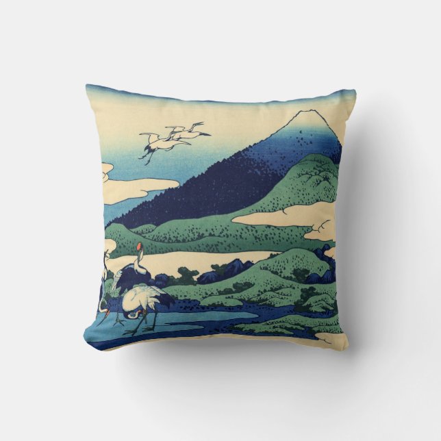 Coussin Katsushika Hokusai - Umegawa dans la province de S (Recto)