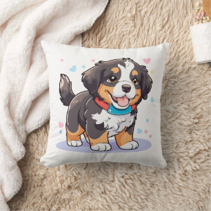 Coussin Kawaii Bernese Puppy, mignonne Berner Pup