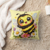 Coussin Kawaii Bumblebee Mignon et Heureux (Couverture)