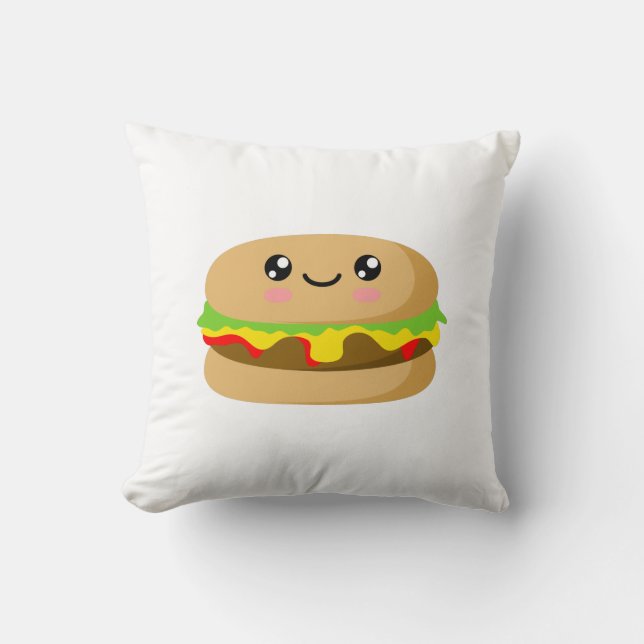 Coussin Kawaii Burger (Recto)