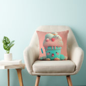 Coussin Kawaii carnet de crème glacée rose (Chaise)
