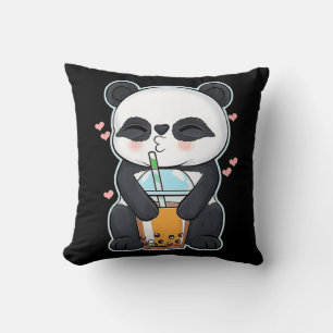 Coussin Kawaii Cute Anime Panda Boba Buble Tea Otaku Homme