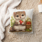 Coussin Kawaii d'Animal Bébé Mignon à la Fraise (Couverture)