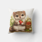 Coussin Kawaii d'Animal Bébé Mignon à la Fraise (Verso)