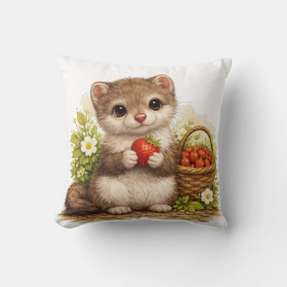 Coussin Kawaii d'Animal Bébé Mignon à la Fraise