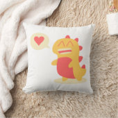 Coussin Kawaii Dino de sourire parlant de l'amour (Couverture)