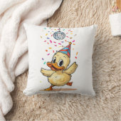 Coussin Kawaii Duckkking Dancing Under Disco Ball with Con (Couverture)