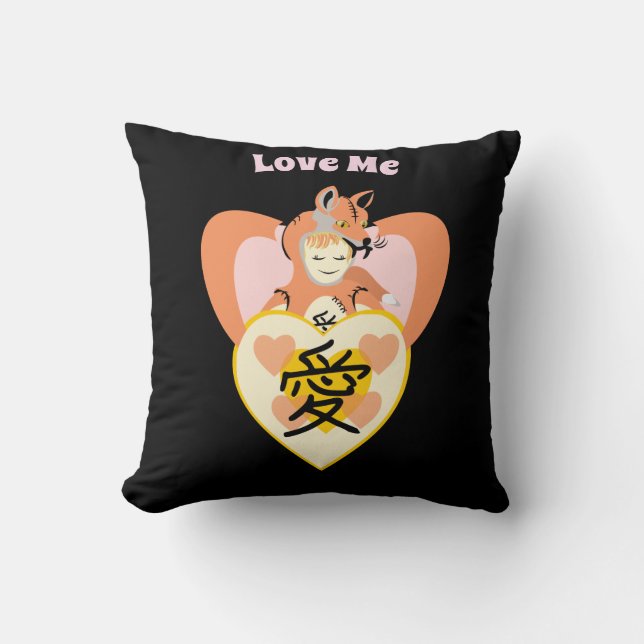 Coussin Kawaii Foxy Cosplay Love Heart (Recto)