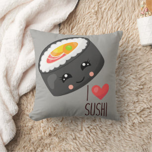Coussin Kawaii I Love Sushi