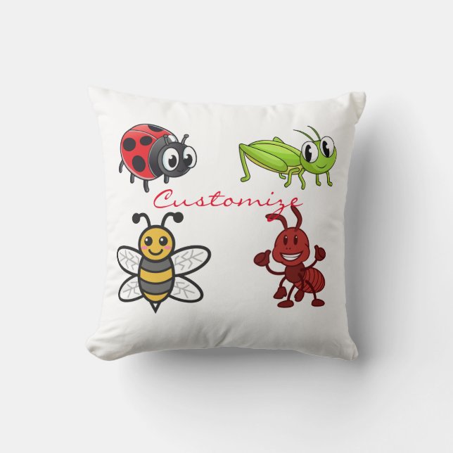 Coussin Kawaii Insectes Thunder_Cove (Recto)