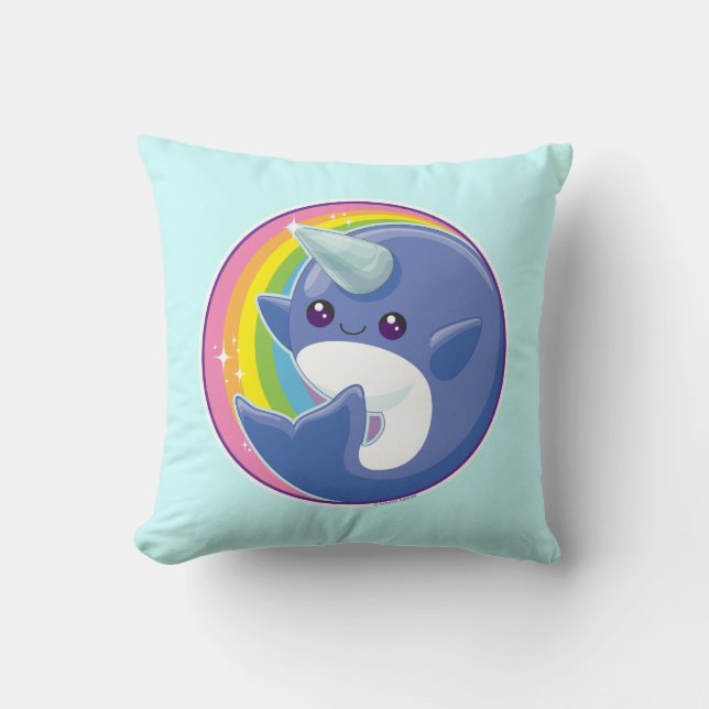Coussin Kawaii Narwhal (Recto)